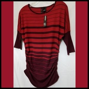 New Directions*Striped Lightweight Sweater